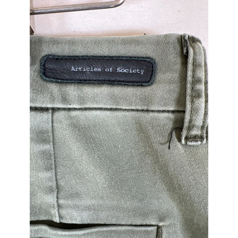 Articles‎ of Society Womens Size 29 Olive Jean Utility Stretch Soft Ankle Skinny